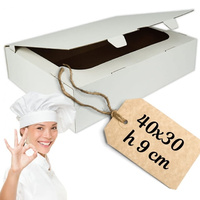 Pudełko na ciasto pączki zamykane 40x30x9 cm