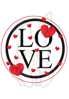 Wydruk jadalny opłatek na tort LOVE śr. 20 cm