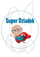 Wydruk jadalny SUPER DZIADEK śr. 20 cm