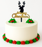 Topper na tort Merry Christmas Renifer 