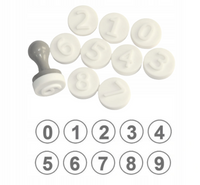 Stemple do tworzenia cyferek pieczątki z masy cukrowej ciasteczek CYFRY 0-9