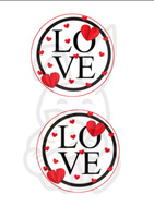 Wydruk jadalny na bento cake torcik opłatek na tort LOVE śr. 10 cm