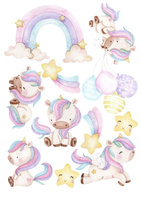 Wydruk jadalny opłatek na tort JEDNOROŻEC JEDNOROŻCE A4