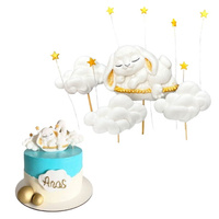 Zestaw figurek na tort ZAJĄCZEK W CHMURKACH dekoracja cukrowa Slado