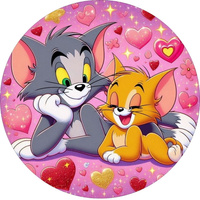 Opłatek na tort TOM I JERRY  WZ.I