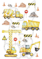 Wydruk jadalny Opłatek na tort MASZYNY BUDOWLANE BUDOWA WZ. I