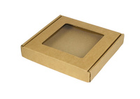 Pudełko z okienkiem na pierniczki 22x22x2,5 cm KRAFT