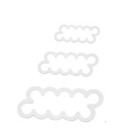 Zestaw 3 szt. wykrawaczek do tworzenia dekoracji KWIATY CHMURY