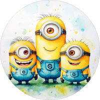 Opłatek na tort MINIONKI WZ.IV