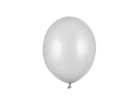 Balony lateksowe strong 23 cm metaliczny SREBRNY 10 szt.