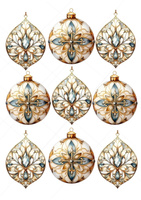 Opłatek na świąteczne wypieki BOMBKI wz. III