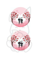 Wydruk jadalny na bento cake opłatek na tort MIŁOŚĆ LOVE WALENTYNKI śr. 10 cm