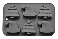 Forma silikonowa do monoporcji SWIĄTECZNA - CZAPKA MIKOŁAJA CHOINKA 25x17 cm Brunbeste