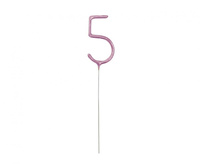 #ZOF Zimny ogień, cyferka 5 różowa