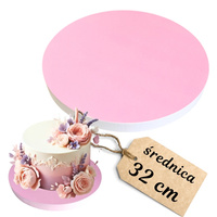 Podkład pod tort styrodur śr. 32 RÓŻOWY