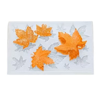 Forma silikonowa do dekoracji masy cukrowej czekolady LIŚCIE LISTKI wz.II