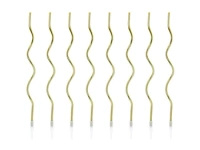 Świeczki urodzinowe zakręcone, złote, 14cm (1 op. / 8 szt.)