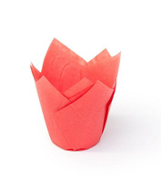 Papilotki do muffinek tulipan CZERWONE 50x80 mm 50 szt.