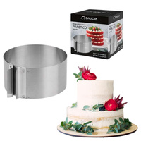 Obręcz rant regulowany do tortów h 15 śr. 14-24 cm PRACTICO Galicja