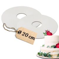 Dwustronny podkład między piętra tortu śr. 20 cm h 2 mm Julita