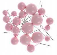 Dekoracja topper KULECZKI na piku 20 szt. RÓŻOWE