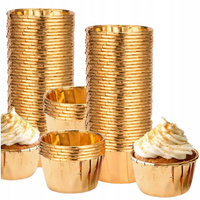 Papilotki do muffinek kubeczki ZŁOTE 50 szt.