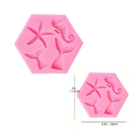 Forma silikonowa do dekoracji ROZGWIZDA SYRENIE OGONKI KONIK MORSKI