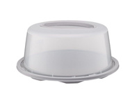 Okrągły pojemnik na tort śr. 34 cm h 15 cm TAUPE Galicja