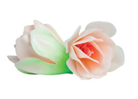 Dekoracja waflowa Magnolia BIAŁA 3 szt. Rose Decor