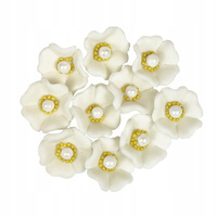 Kwiaty cukrowe na tort MALWA BIAŁA Slado