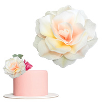 Dekoracja waflowa RÓŻA Pastella CIENIOWANY ŁOSOSIOWY Rose Decor