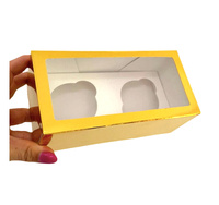 Pudełko na 2 muffinki babeczki 18x9x7 cm ZŁOTE