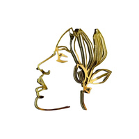 Linearny decor topper na bok tortu TWARZ KOBIETY WZ.IV