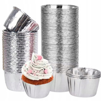 Papilotki kubeczki do muffin SREBRNE 50 szt