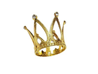 Mini korona do dekroacji tortu na tort muffinkę ZŁOTA 45x33 mm