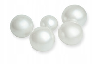 Zestaw kul żelatynowych do dekoracji tortu BIAŁE PERŁOWE 5 szt.