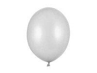 Balony lateksowe strong 30 cm metaliczny SREBRNY 10 szt.