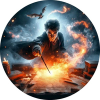 Opłatek na tort HARRY POTTER WZ. XIII