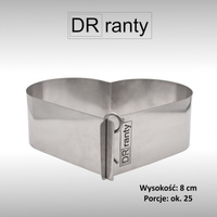 Rant cukierniczy SERCE 8cm na 25 porcji DR ranty