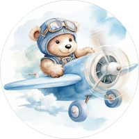 Opłatek na tort MIŚ W SAMOLOCIE WZ.I