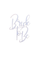 Decor topper na tort "Bride to be" BIAŁY Miniowe Formy 3D