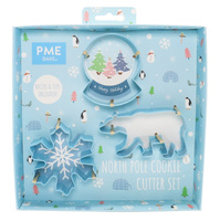Zestaw 3 szt. foremek świątecznych NORTH POLE COOKIE PME