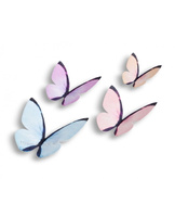 Dekoracja waflowa na tort muffinki MOTYLE PASTELOWE 8 szt. Rose Decor