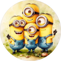 Opłatek na tort MINIONKI WZ.II