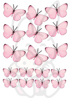 Wydruk jadalny MOTYLE ODCIENIE RÓŻU WZ. III