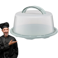 Okrągły pojemnik na tort 34x34x15 cm MIĘTOWY Galicja