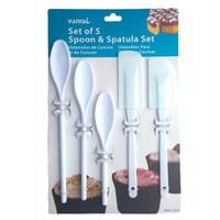 Zestaw 5 szt. łyżek i szpatuł kuchennych BIAŁE