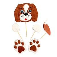 Figurki na tort PIESEK BRĄZOWY 6 szt. Slado