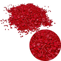 Dekoracja cukrowa na tort posypka PERŁOWA CZERWONA MIX 50g