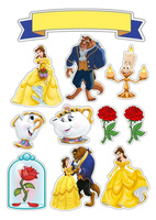 Opłatek na tort PIĘKNA I BESTIA WZ.I